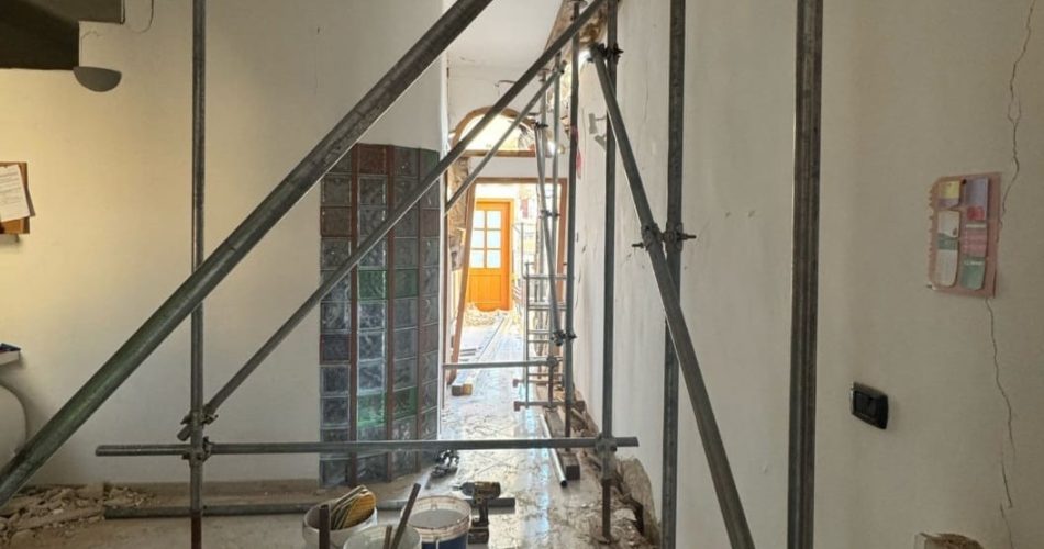 puntellamenti crollo palazzina