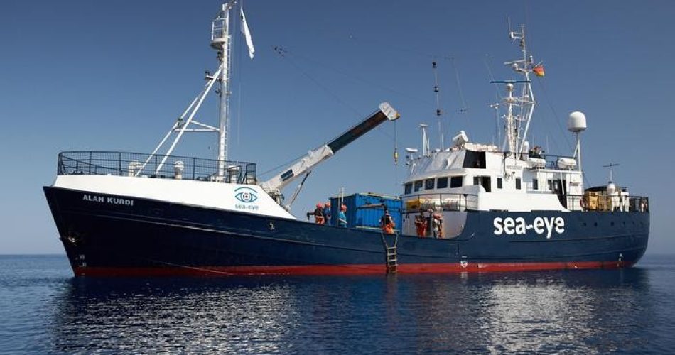Sea-Eye rescue ship ‘Alan Kurdi’ epa07696994 A handout photo made available by German civil sea rescue organisation sea-eye shows the Alan Kurdi vessel, at an undisclosed location, 29 June 2019. EPA/FABIAN HEINZ / SEA-EYE HANDOUT HANDOUT EDITORIAL USE ONLY/NO SALES