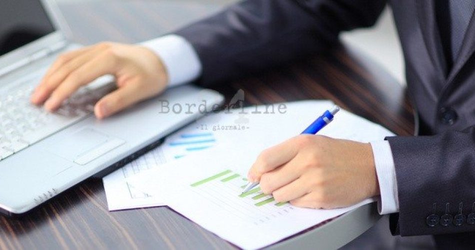 Businessman working with documents in the office