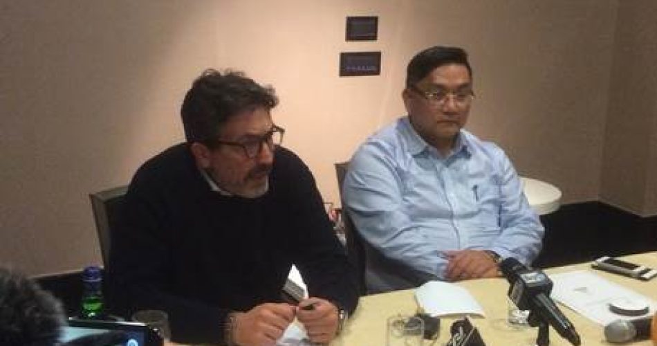 Leo Volpicella e Herman Cheng nell'incontro di Palese