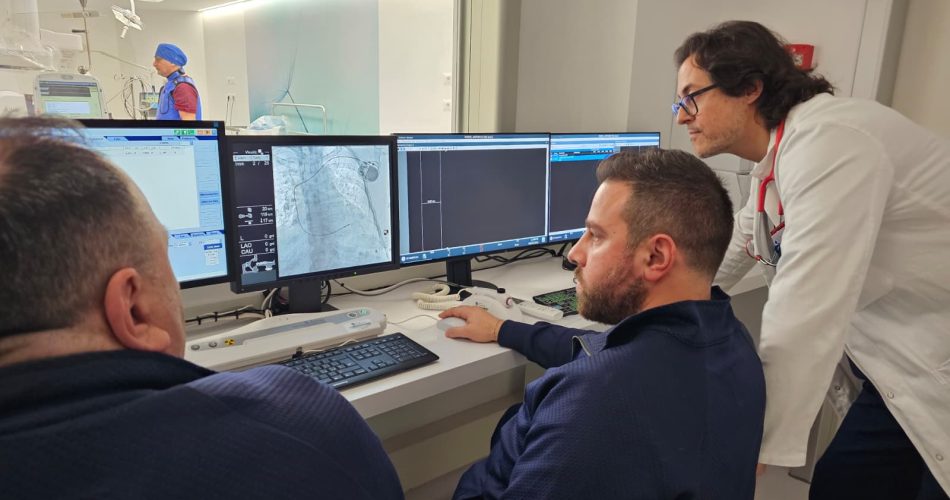 foto al monitor dimiccoli angiografo