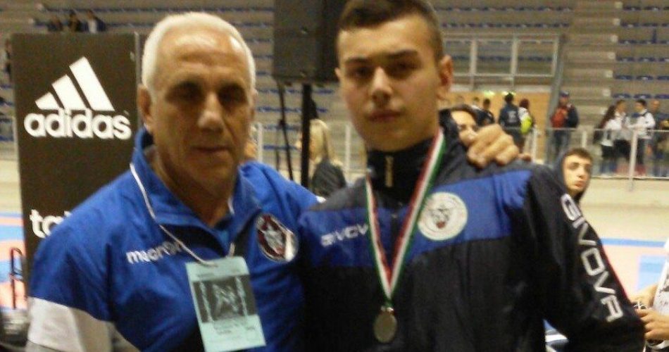 Colella con il suo maestro