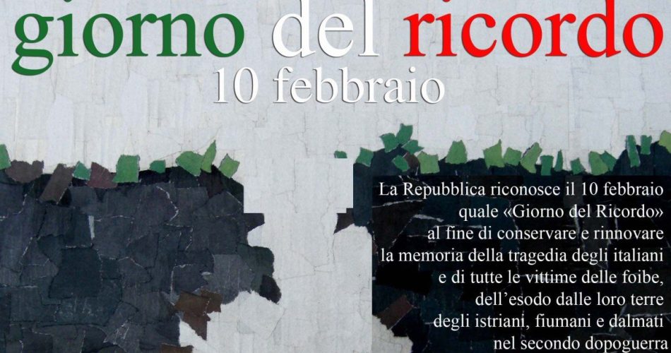 Un manifesto del Giorno del Ricordo