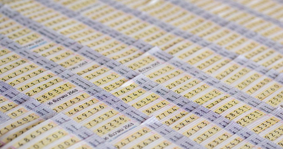 BANGKOK, THAILAND - 2020 December 2: Thai lottery for buying at the market.