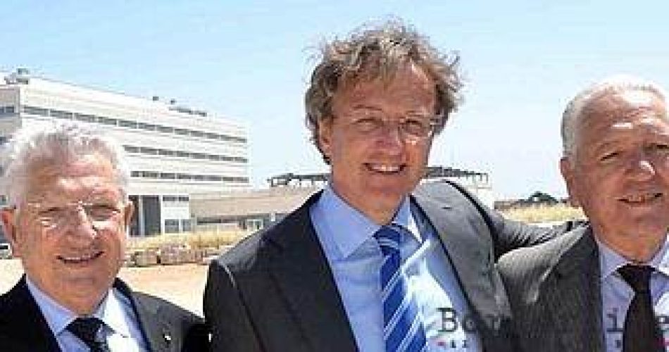 matarrese Bari -Sopralluogo dei Politici e Ingegneri e costruttori fratelli Matarrese alla nuova Sede della Regione Puglia in via Gentile a Japigia