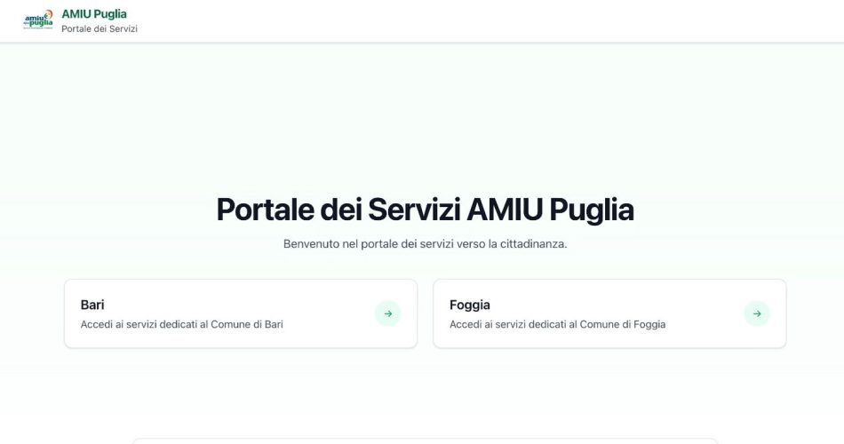 portale Amiu Puglia