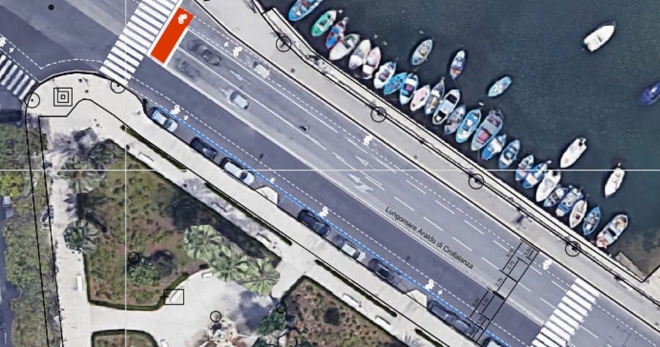 rendering lungomare bari pista ciclabile ligh