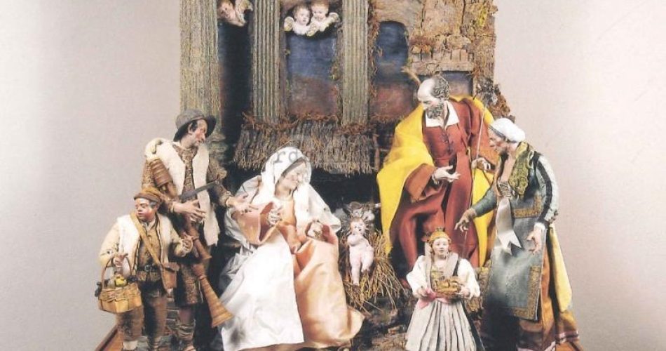scena di presepe raffigurante Natività