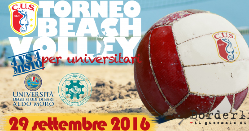 La locandina del torneo di Beach Volley del Cus